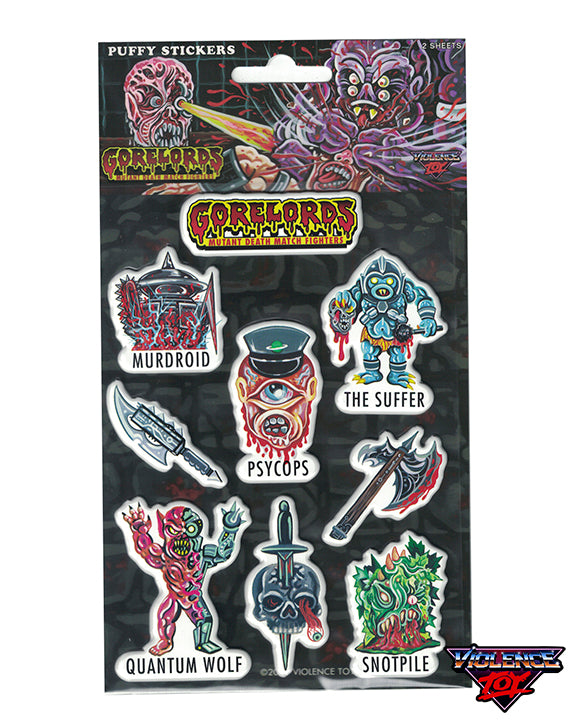 Gorelords Puffy Stickers Pack