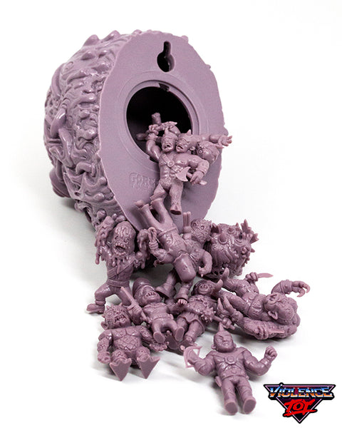 Gorelords Monitorr Head with set of 12 Figures- Pale Purple